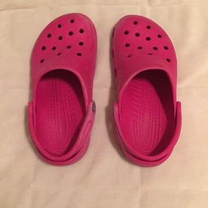 Hot pink crocs